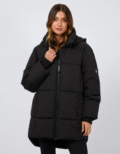 Load image into Gallery viewer, Black Remi Luxe Midi Puffer Jacket - All About Eve