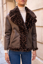 Load image into Gallery viewer, Reversible Leopard Faux Fur Jacket