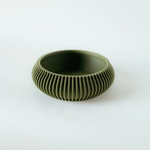 Load image into Gallery viewer, Moss Green Ribbed Key Bowl