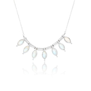 Rising Moonstone Silver Necklace