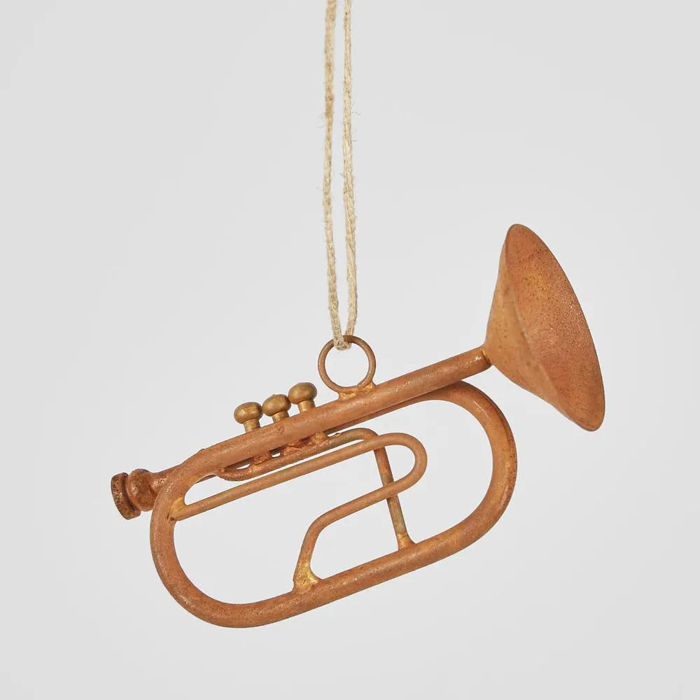 Rundle Trumpet Rustic Hanging Ornament