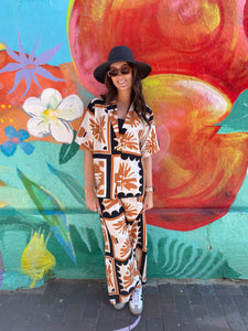 Rust Palm Top & Pant Set - By Frankie