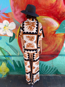Rust Palm Top & Pant Set - By Frankie