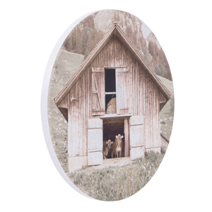 Barn Rustic Meadow Ceramic Coaster