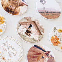 Load image into Gallery viewer, Barn Rustic Meadow Ceramic Coaster