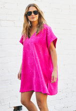 Load image into Gallery viewer, Hot Pink Salt &amp; Sunshine Towelling Cover-Up - Hammill &amp; Co