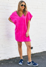 Load image into Gallery viewer, Hot Pink Salt &amp; Sunshine Towelling Cover-Up - Hammill &amp; Co