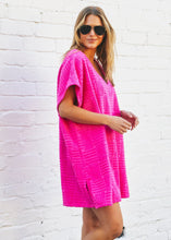 Load image into Gallery viewer, Hot Pink Salt &amp; Sunshine Towelling Cover-Up - Hammill &amp; Co