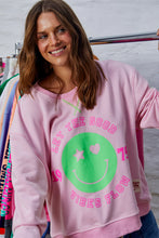 Load image into Gallery viewer, Pink Happy Smily Washed Sweat - Hammill &amp; Co