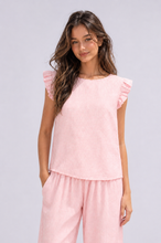 Load image into Gallery viewer, Light Pink Gingham Frill Top