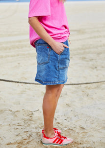 Stonewash Stretch Denim Skirt - Hammill & Co