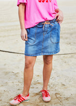 Load image into Gallery viewer, Stonewash Stretch Denim Skirt - Hammill &amp; Co