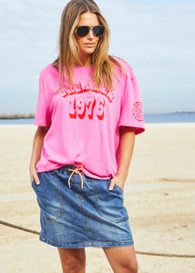 Stonewash Stretch Denim Skirt - Hammill & Co