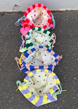 Load image into Gallery viewer, Mauve/Lemon Stripe Towelling Drawcord Bag - Hammill &amp; Co