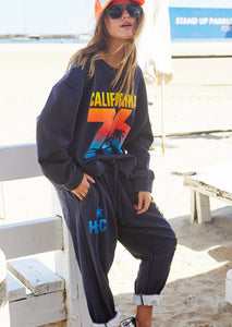 Sunset Navy Cali Sweat - Hammill & Co