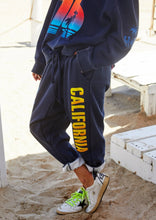 Load image into Gallery viewer, Sunset Navy Cali Drop Crotch Track Pant - Hammill &amp; Co