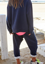 Load image into Gallery viewer, Sunset Navy Cali Drop Crotch Track Pant - Hammill &amp; Co