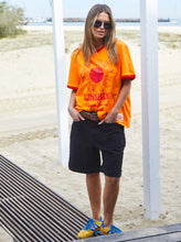 Load image into Gallery viewer, Orange/Red &#39;Sunshine State of Mind&#39; Ringer Tee - Hammill &amp; Co