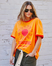 Load image into Gallery viewer, Orange/Red &#39;Sunshine State of Mind&#39; Ringer Tee - Hammill &amp; Co