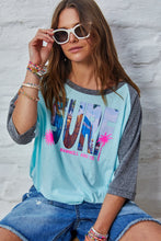 Load image into Gallery viewer, Aqua Surf Raglan Batwing Tee - Hammill &amp; Co