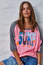 Load image into Gallery viewer, Pink Surf Raglan Batwing Tee - Hammill &amp; Co