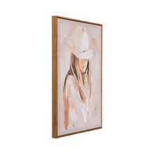 Load image into Gallery viewer, Cowgirl 'Saddle &amp; Bloom' Framed Canvas