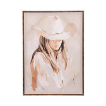 Load image into Gallery viewer, Cowgirl 'Saddle &amp; Bloom' Framed Canvas