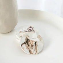 Load image into Gallery viewer, Cowgirl 'Saddle &amp; Bloom' Ceramic Coaster