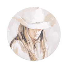 Load image into Gallery viewer, Cowgirl 'Saddle &amp; Bloom' Ceramic Coaster