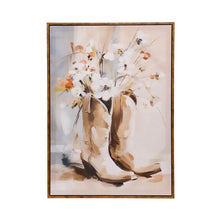 Load image into Gallery viewer, Boots 'Saddle &amp; Bloom' Framed Canvas