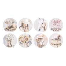 Load image into Gallery viewer, Highland Calf 'Saddle &amp; Bloom' Ceramic Coaster