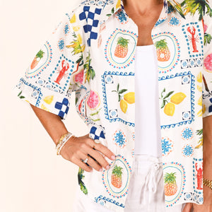 "Kirra" Top in Sanctuary Cove Print - Palm Cove
