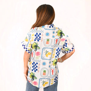 "Kirra" Top in Sanctuary Cove Print - Palm Cove