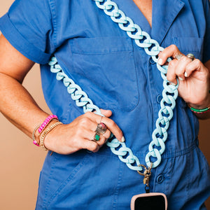 Turquoise Santorini Cross Body Phone Strap