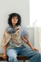 Load image into Gallery viewer, Painted Pattern Cotton/Silk Scarf - Lazybones