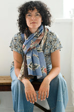Load image into Gallery viewer, Painted Pattern Cotton/Silk Scarf - Lazybones