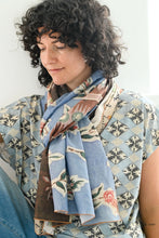 Load image into Gallery viewer, Painted Pattern Cotton/Silk Scarf - Lazybones
