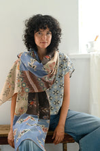 Load image into Gallery viewer, Painted Pattern Cotton/Silk Scarf - Lazybones