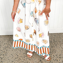 Load image into Gallery viewer, &quot;Willow&quot; Short Sleeve Maxi Dress in Seashore Print - Palm Cove