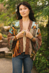 'Secret Garden' Cropped Kimono - Market of Stars