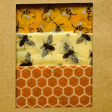 Load image into Gallery viewer, Set of 3 Beeswax Wraps