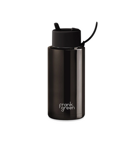 Shadow Chrome Ceramic Reusable Bottle 34oz/1L with Flip Straw Lid - Frank Green