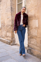 Load image into Gallery viewer, Bordeaux Short Faux Fur Coat