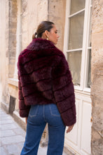Load image into Gallery viewer, Bordeaux Short Faux Fur Coat