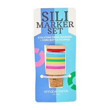 Load image into Gallery viewer, 8pc Sili Marker Wine Stopper &amp; Marker Set