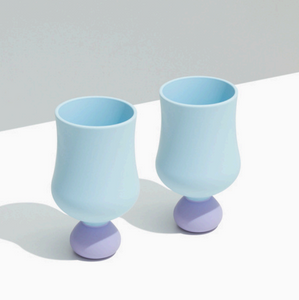 Bubblegum Silicone Bubble Goblet Set 2pk
