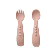 Load image into Gallery viewer, Dusty Pink Silicone Comfy Grip Cutlery