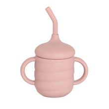 Load image into Gallery viewer, Dusty Pink Silicone Sippy Cup with Straw