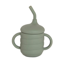 Load image into Gallery viewer, Olive Silicone Sippy Cup with Straw
