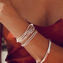 Load image into Gallery viewer, Multi White Pearl Silver Bracelet
